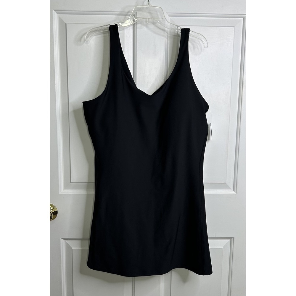 Old Navy Active PowerSoft Athletic Dress Womens XXL Black Built In Bra & Shorts